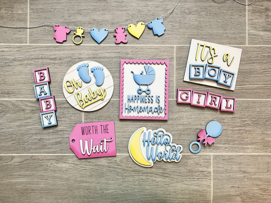 Baby Tiered Tray Decor DIY Set