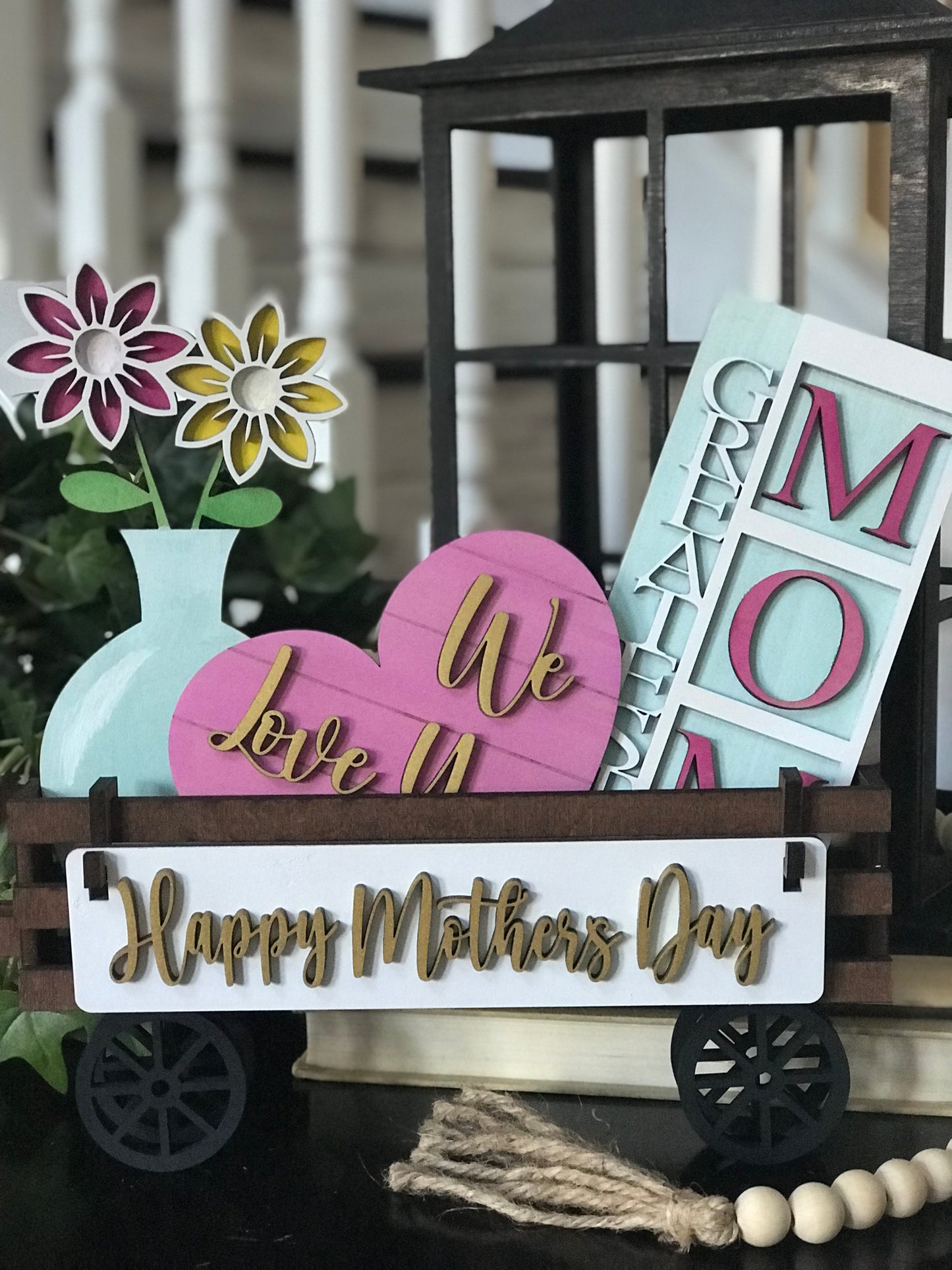 Mother's Day Interchangeable Wagon/Crate/Raised Shelf Sitter Insert