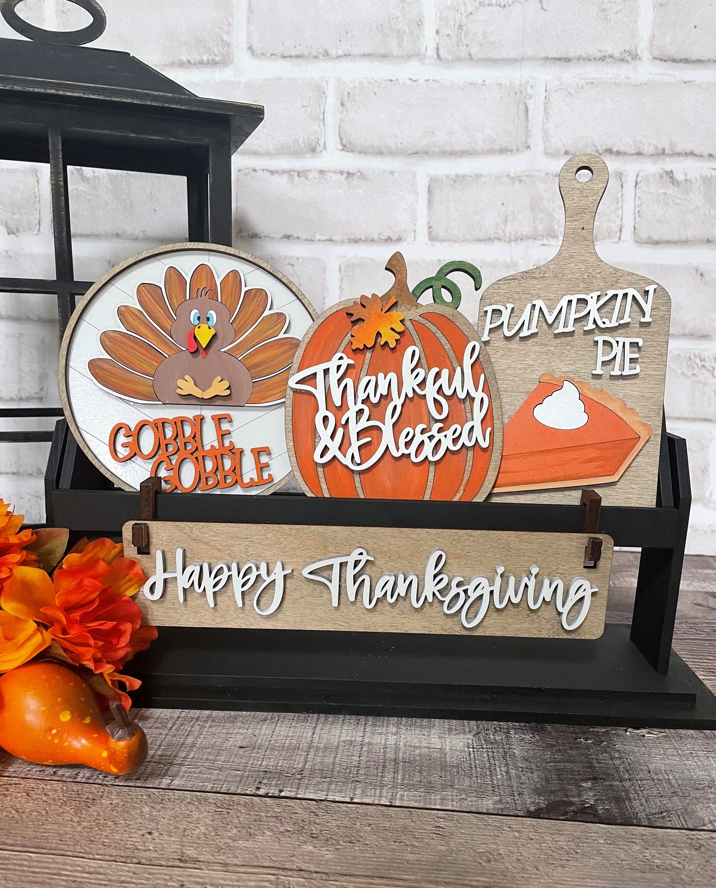 Gobble Thanksgiving Interchangeable Wagon/Crate/Raised Shelf Sitter Insert