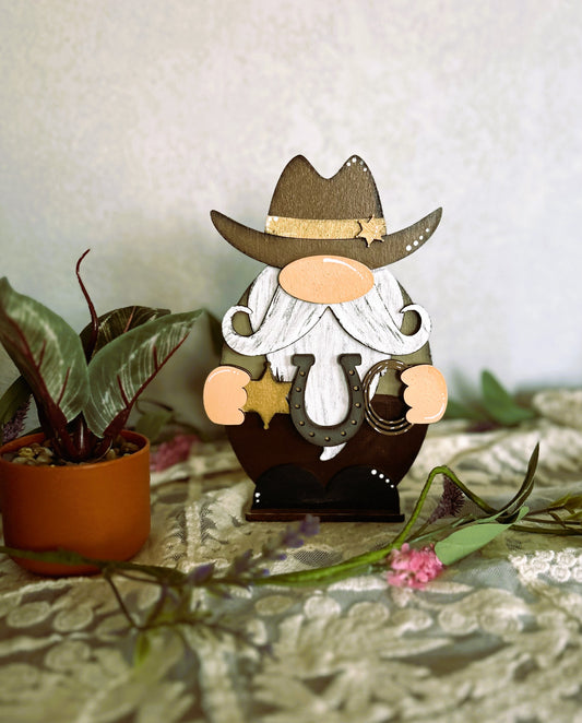 Cowboy Sheriff Gnome Shelf Sitter DIY
