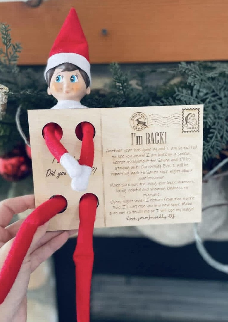 Elf on the Shelf Post Card Prop