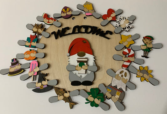 Gnome Interchangeable Welcome Sign
