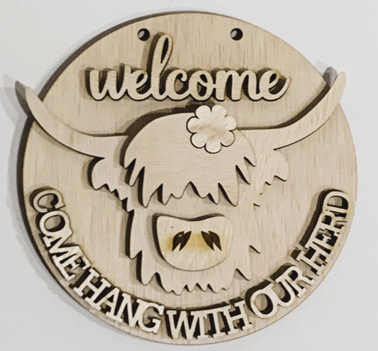 Hang with my Herd Door Sign