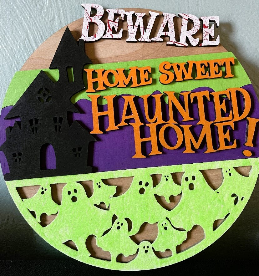 Haunted Home Door Hanger