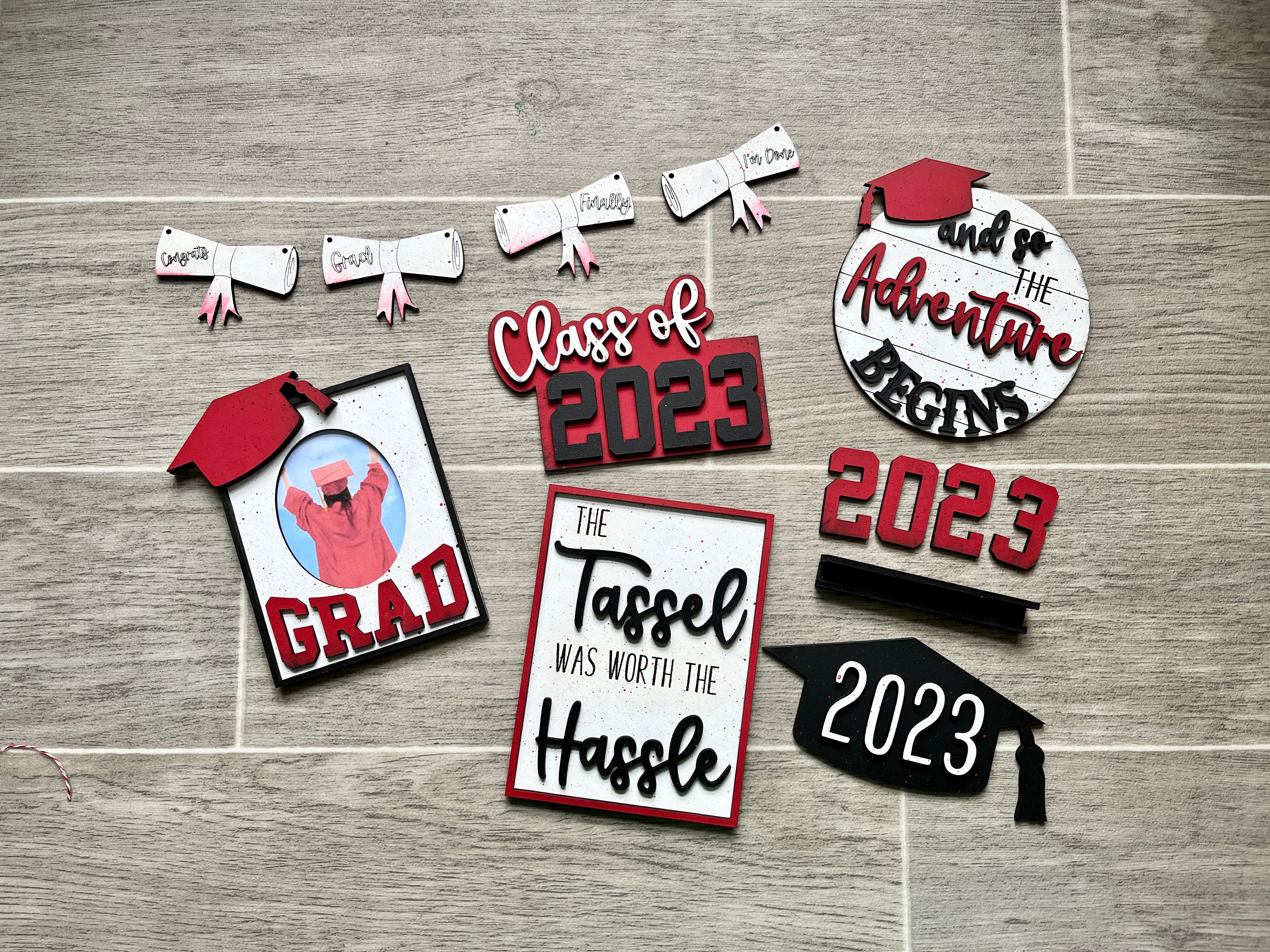 Graduation Tiered Tray Decor DIY Set – Hidden Wood Creations