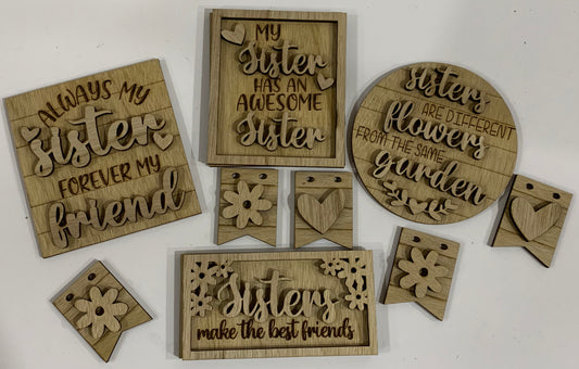 Sister Tiered Tray Decor DIY Set